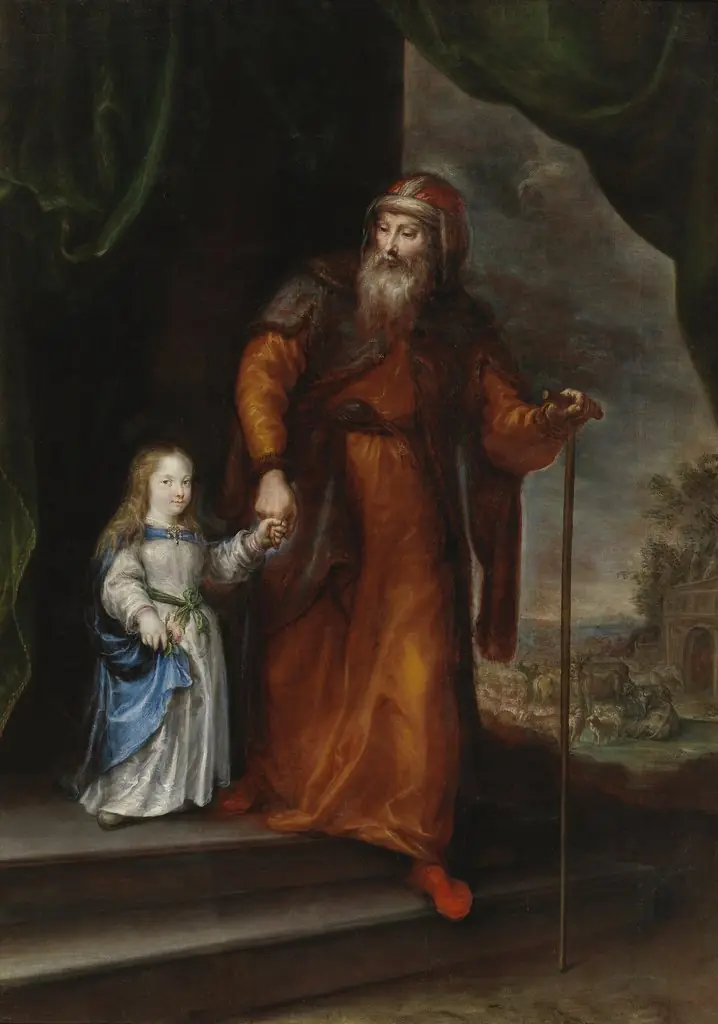 San Joaquín conduciendo a la Virgen niña de la mano, by Francisco Camilo