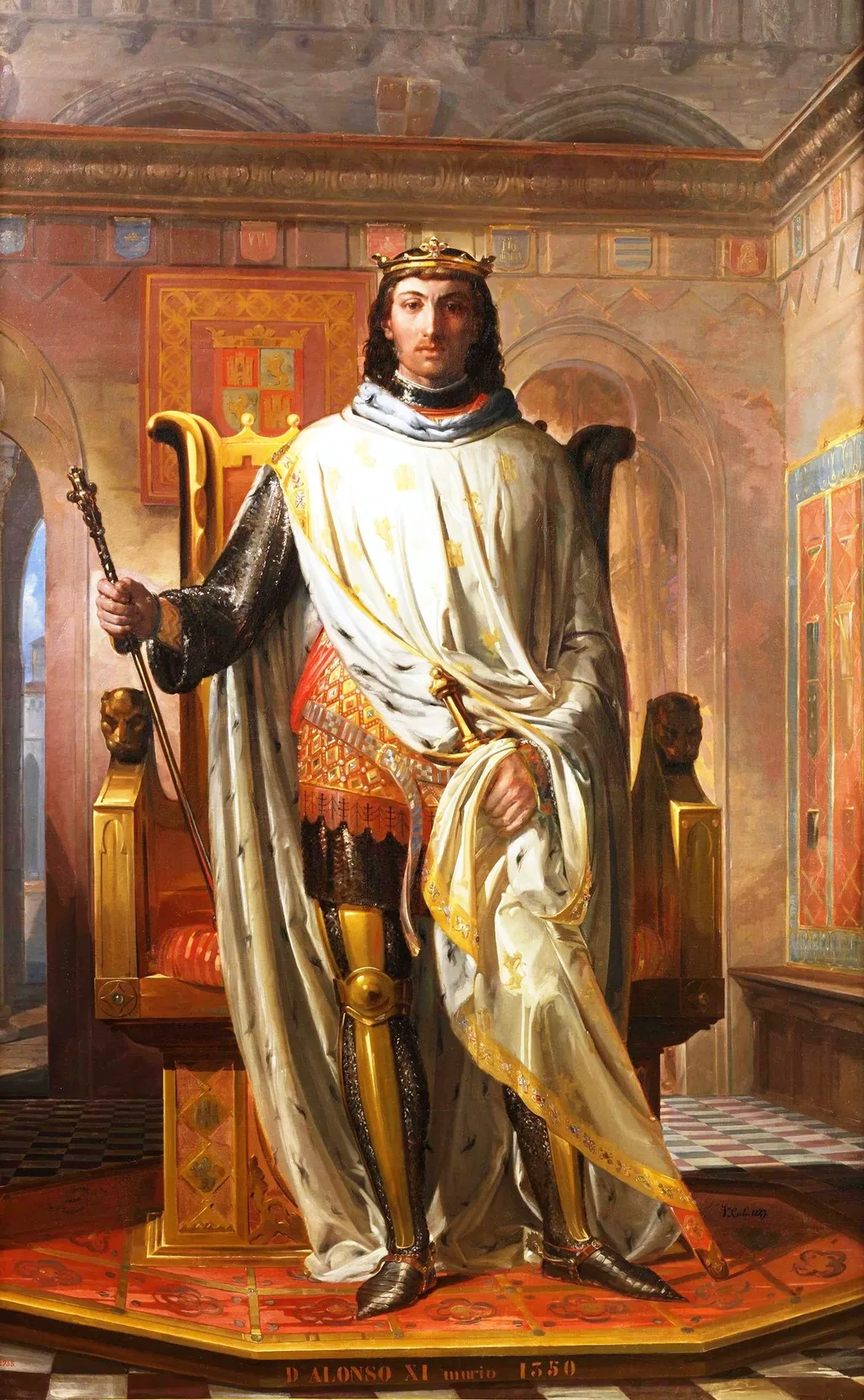 Alfonso XI, by Francisco Cerdá de Villarestan, oil, 1849
