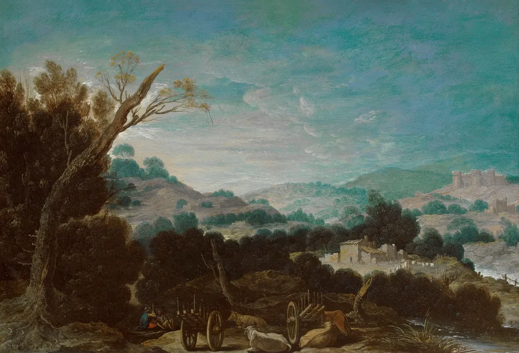 Landscape with Shepherds, by Francisco Collantes, unspecified, 1600
