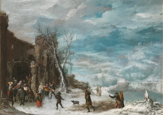 Winter Landscape with the Adoration of the Shepherds