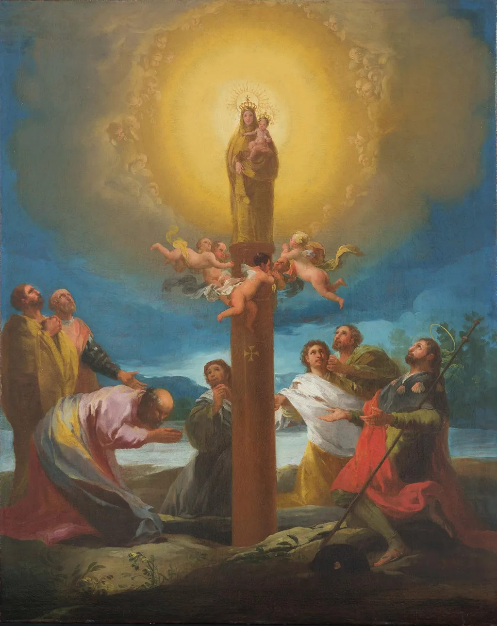 Apparition of the Virgin of the Pilar, by Francisco de Goya, oil, 1775