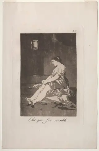 Because She Was Susceptible, Plate 32, by Francisco de Goya