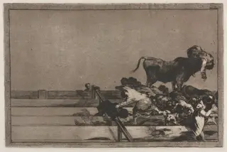 Bullfights:   Dreadful Events in the Front Rows of the Ring at Madrid and Death of the Mayor of Torrejon
