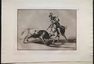 Bullfights:  El Cid Campeador Spearing Another Bull