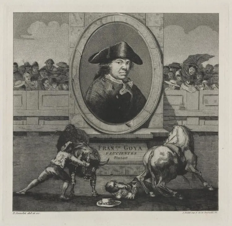 Bullfights: Frontispiece, by Francisco de Goya, 1816