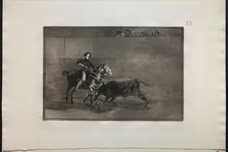 Bullfights:  Manly Courage of the Celebrated Pajuelera in (the Ring) at Saragosa, by Francisco de Goya