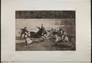 Bullfights:  The Death of Pepe Illo (2nd Composition), by Francisco de Goya
