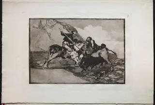 Bullfights:  The Way in Which the Ancient Spaniards Hunted Bulls on Horseback in the Open Country