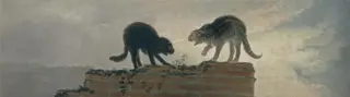 Cat fight, by Francisco de Goya, 1794