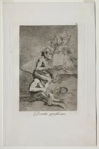 Devout Profession, Plate 70, by Francisco de Goya, 1799