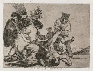 Disasters of War: Pl. 33, What more can one do?, by Francisco de Goya, 1812