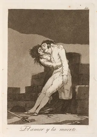 El amour y la muerte (Love and Death), by Francisco de Goya