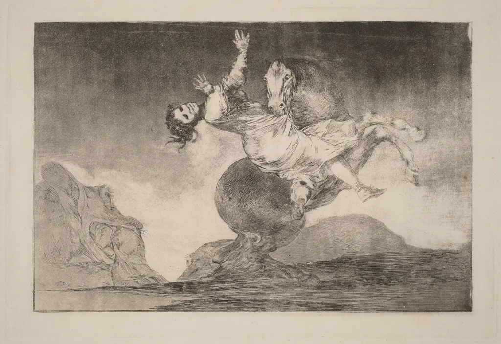 El caballo raptor (The Horse-Abductor), by Francisco de Goya, ink, 1816