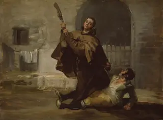 Friar Pedro Clubs El Maragato with the Butt of the Gun