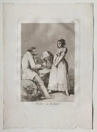 It is Better to be Lazy, Plate 73, by Francisco de Goya