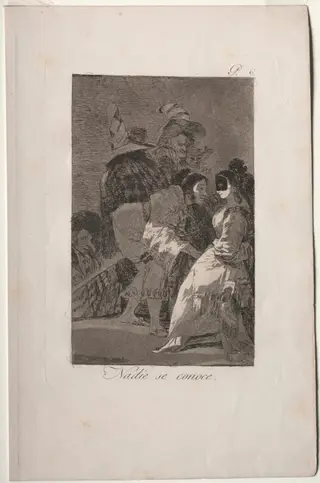 No One Knows Himself, Plate 6, by Francisco de Goya