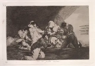 No se puede mirar (One Can't Look), by Francisco de Goya