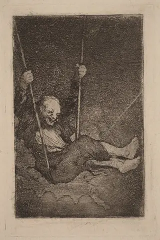 Old Man on a Swing, by Francisco de Goya