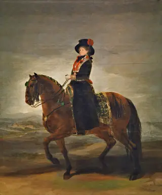 Queen María Luisa on horseback, by Francisco de Goya