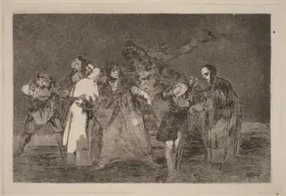 Sanan cuchilladas mas no malas palabras (Wounds Heal Quicker than Hasty Words), by Francisco de Goya