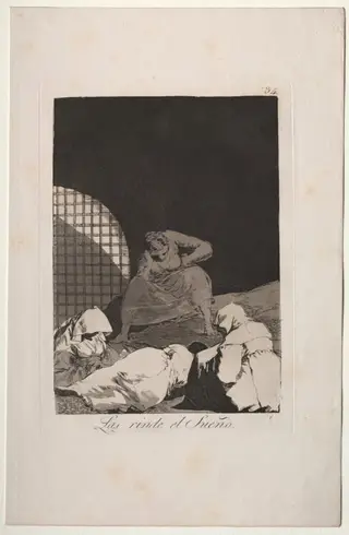 Sleep Overcomes Them, Plate 34, by Francisco de Goya