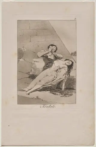Tantalus, Plate 9, by Francisco de Goya