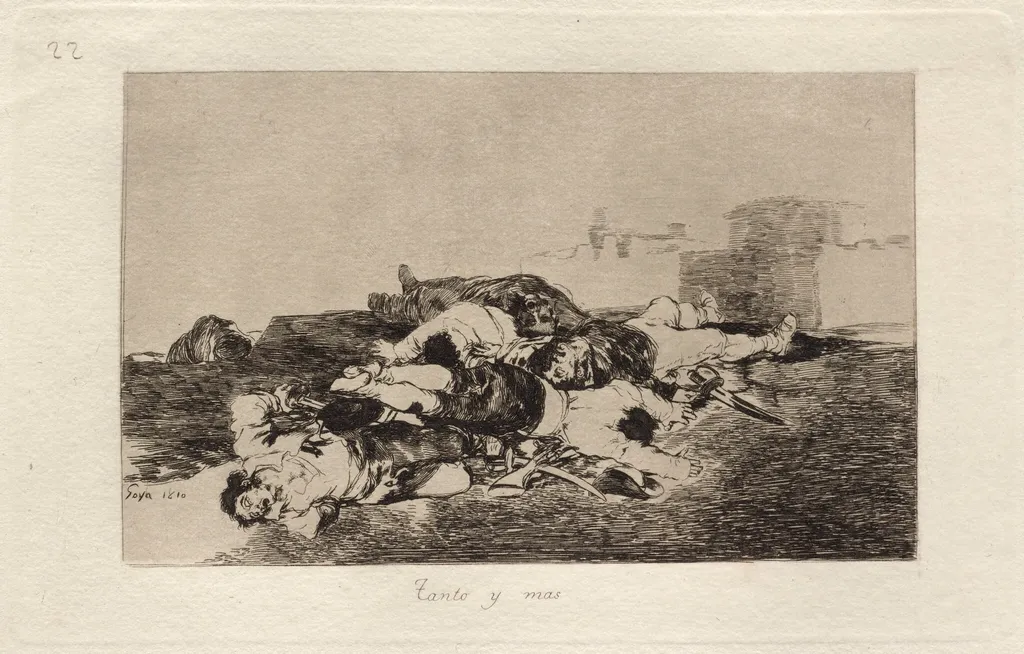 Tanto y mas (Even Worse), by Francisco de Goya, ink