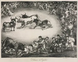 The Bulls of Bordeaux: Spanish Entertainment, by Francisco de Goya