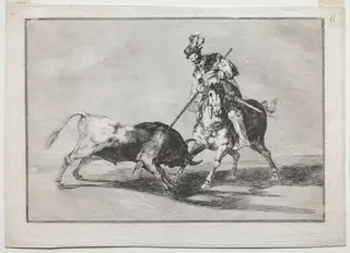 The Cid Campeador Spearing Another Bull, by Francisco de Goya