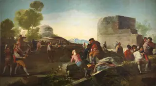 The game of pelota with rackets, by Francisco de Goya, 1790