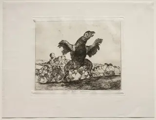 The Horrors of War:  A Carnivorous Vulture, by Francisco de Goya, 1815
