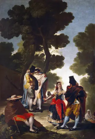 The Pretty Woman and the Masked Men (The Road of Andalusia), by Francisco de Goya