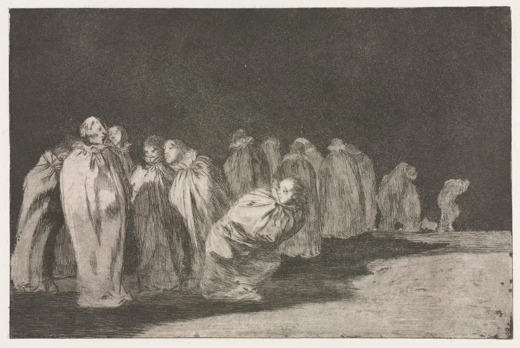 The Proverbs: The Men in Sacks, by Francisco de Goya