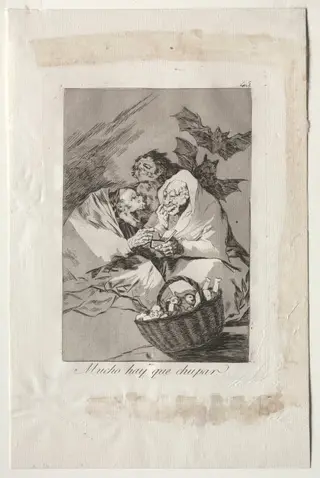 There is Plenty to Suck, Plate 45, by Francisco de Goya