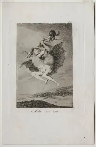 There It Goes, Plate 66, by Francisco de Goya, 1799