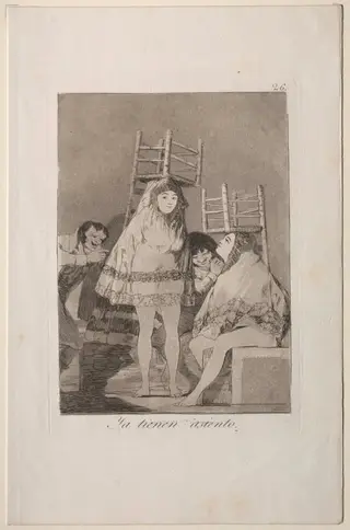 They've Already Got a Seat, Plate 26, by Francisco de Goya