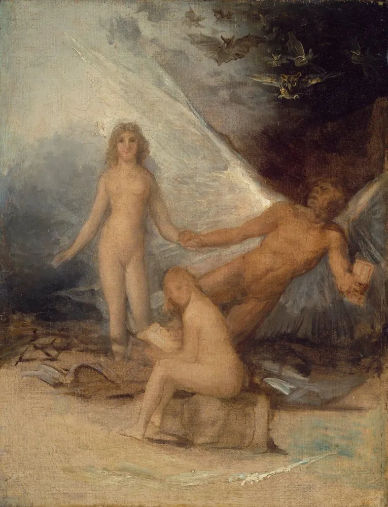 Time, Truth and History, by Francisco de Goya, oil, 1800