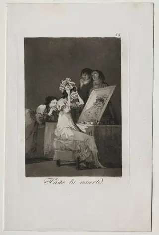 Until Death, Plate 55, by Francisco de Goya, 1799