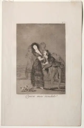 Which of Them is the More Overcome?, Plate 27, by Francisco de Goya