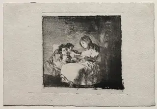 Woman Reading to Two Children, by Francisco de Goya