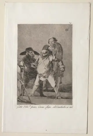 You understand?...Well, as I say...eh! Look out! Otherwise..., Plate 76, by Francisco de Goya