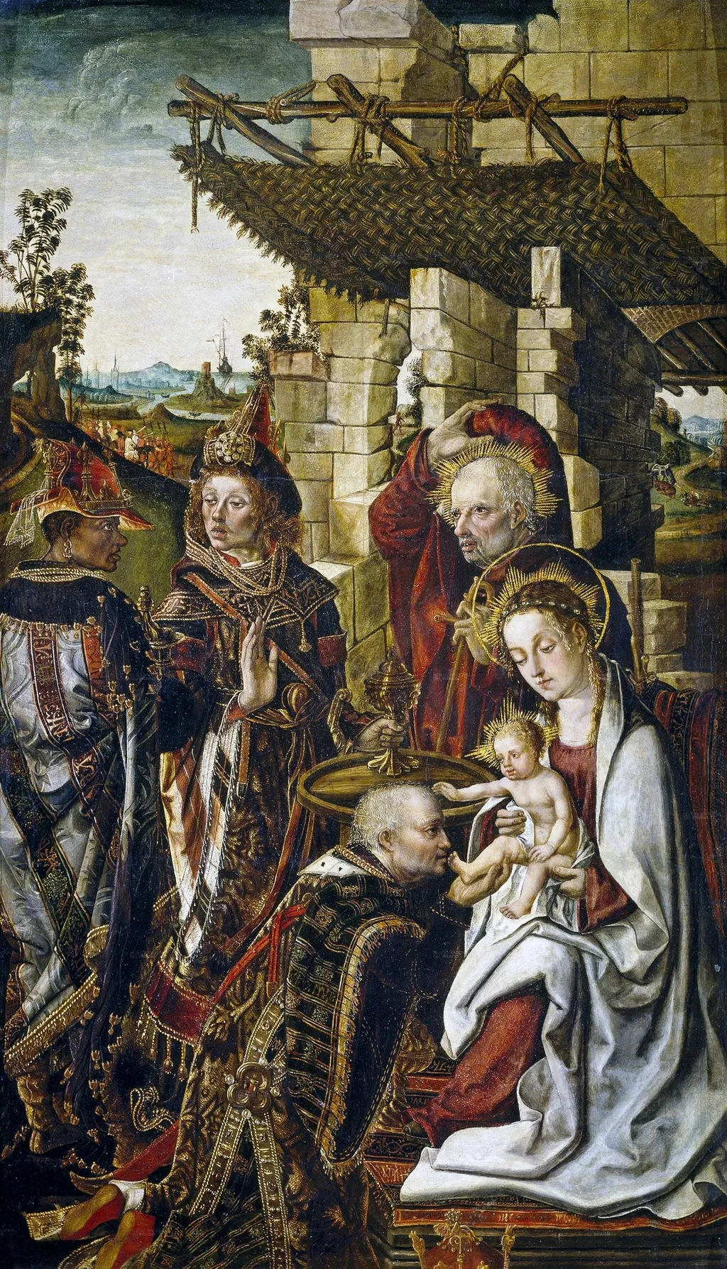 The Adoration of the Magi, by Francisco de Osona, oil, 1500