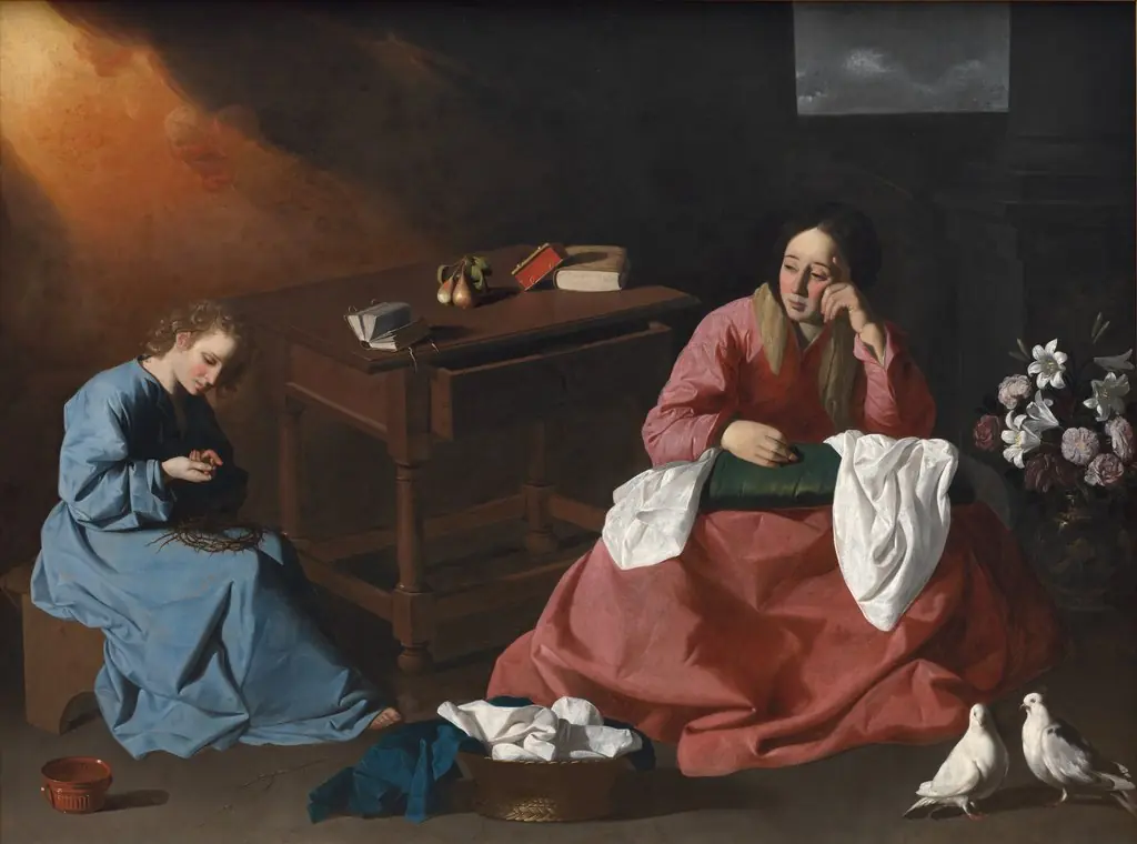 Christ and the Virgin in the House at Nazareth, by Francisco de Zurbarán