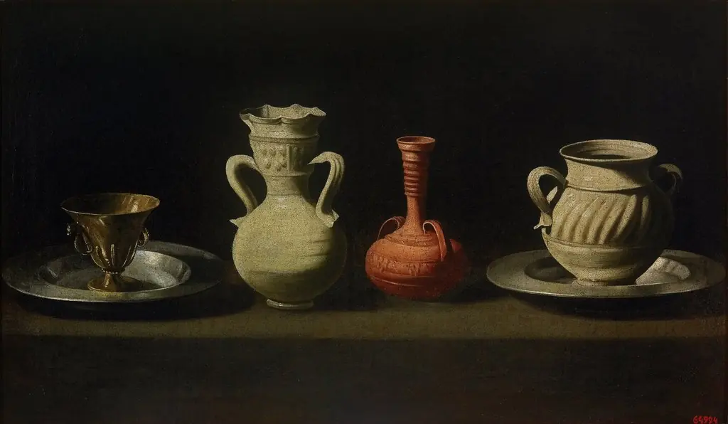 Still Life with Four Vessels, by Francisco de Zurbarán