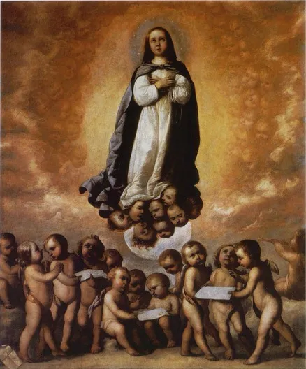 The Immaculate Conception as a Child, by Francisco de Zurbarán, oil, 1656
