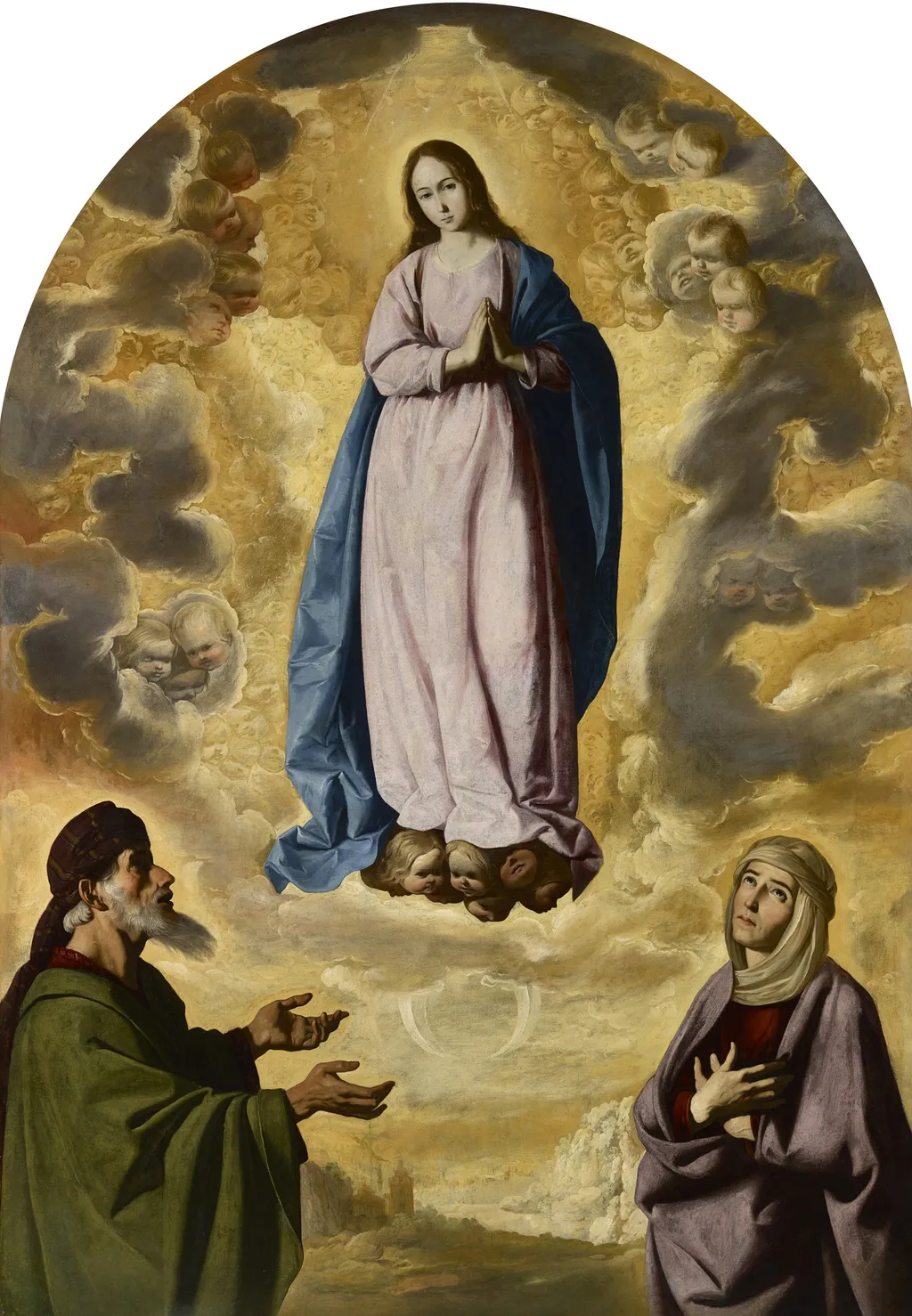 The Immaculate Conception with Saint Joachim and Saint Anne, by Francisco de Zurbarán, oil, 1639