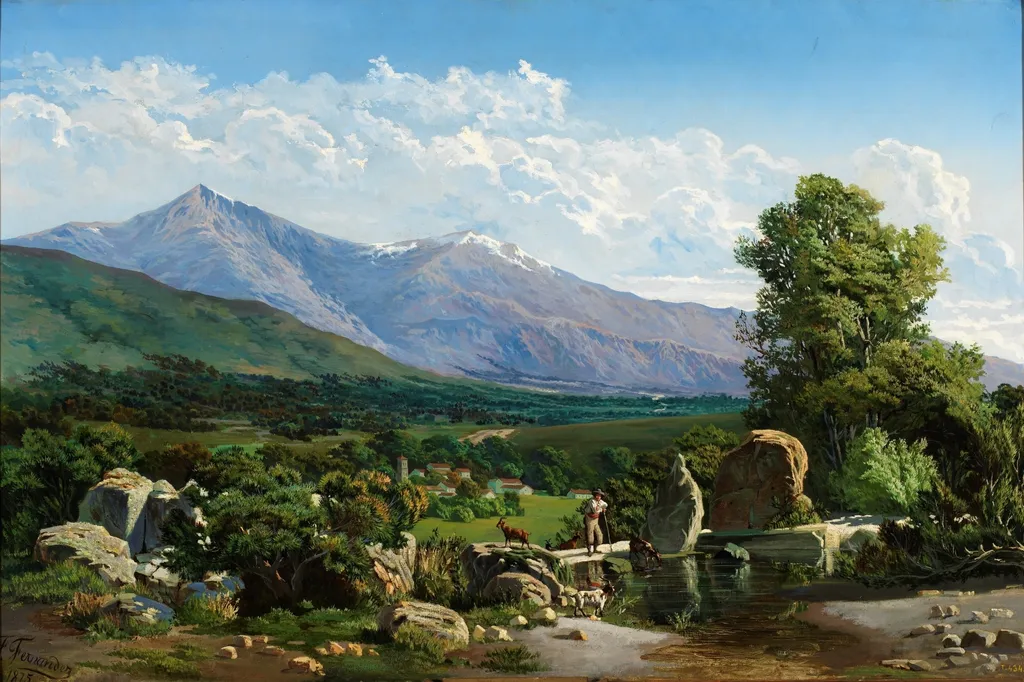 Vista de Villalba (Madrid), by Francisco Fernández de la Oliva, oil, 1875