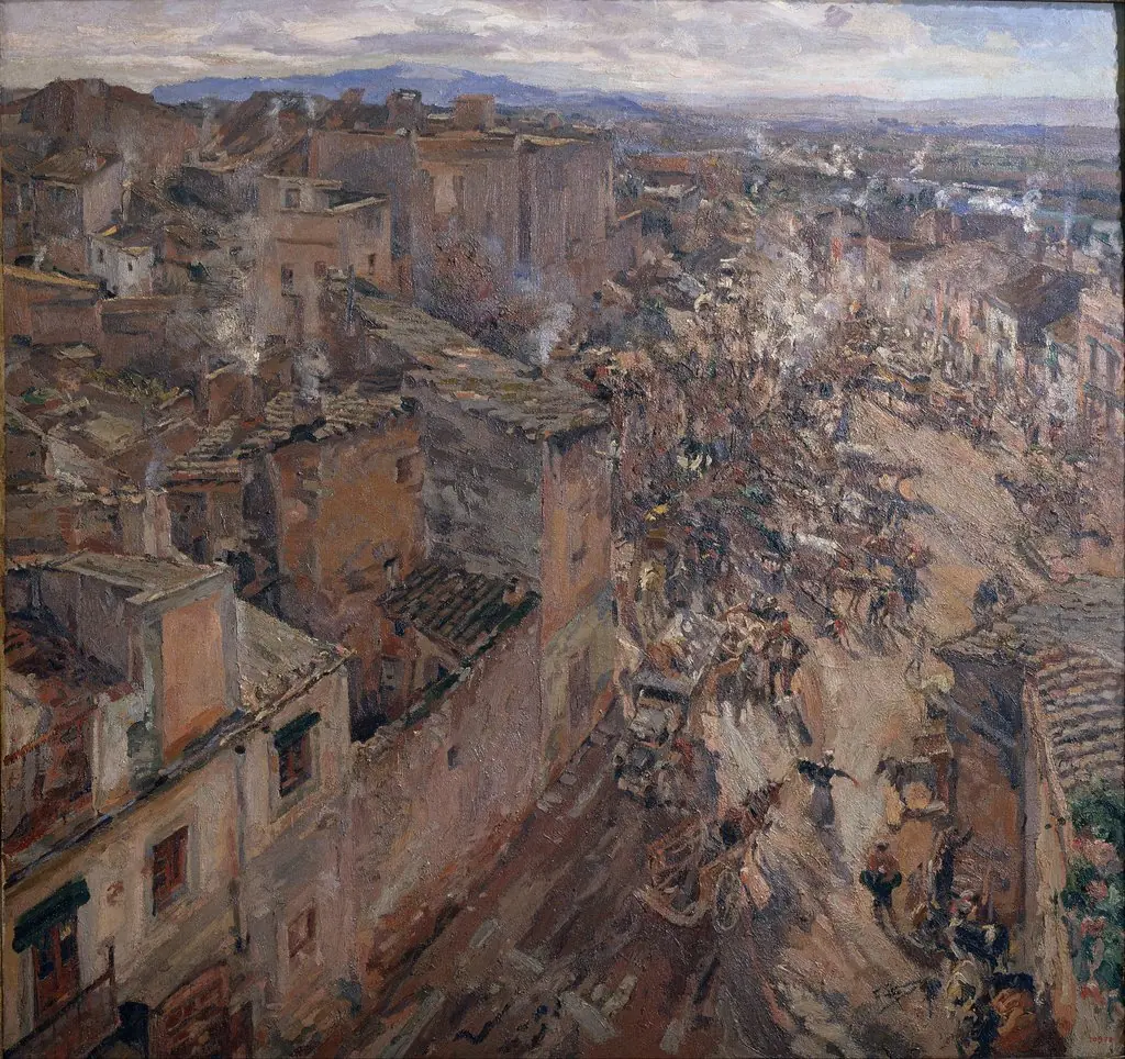 Market Day in Torroella, by Francisco Gimeno Arasa