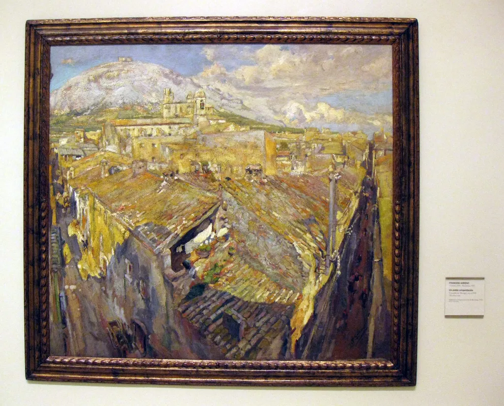 Un poble empordanès, by Francisco Gimeno Arasa, unspecified, 1902