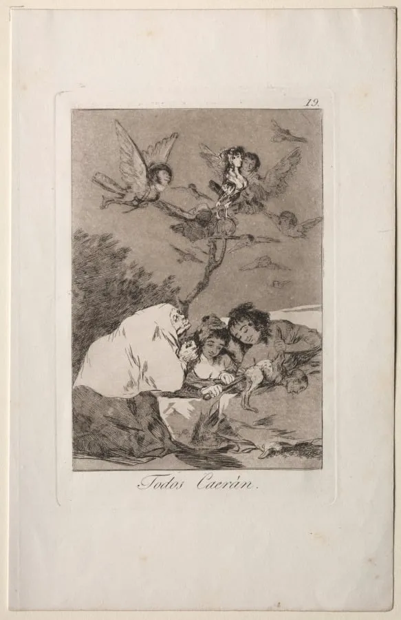 All Will Fall, Plate 19, by Francisco Goya, 1799